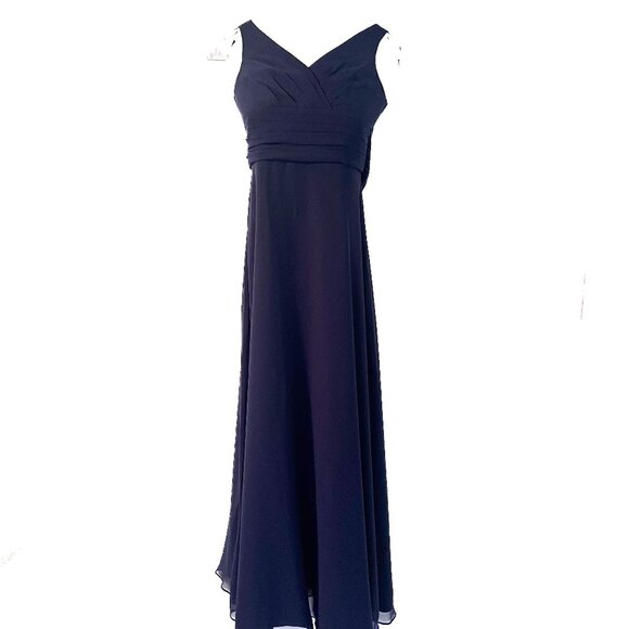 David’s bridal Marine navy junior bridesmaid dress Girls 8 - Picture 3 of 14